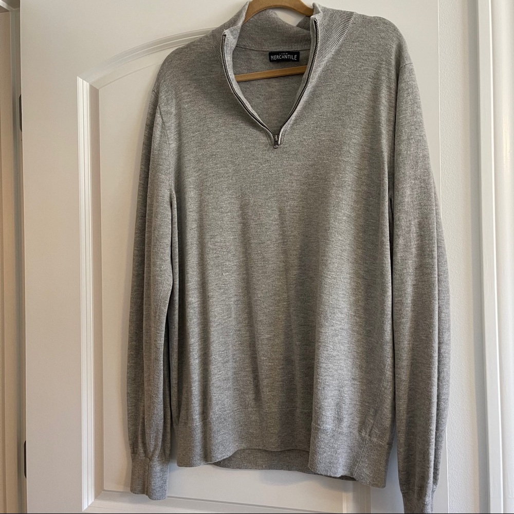 JCrew merchantile men’s zip up sweater